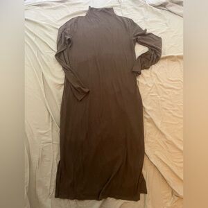 Long-sleeved Mock Neck Dress